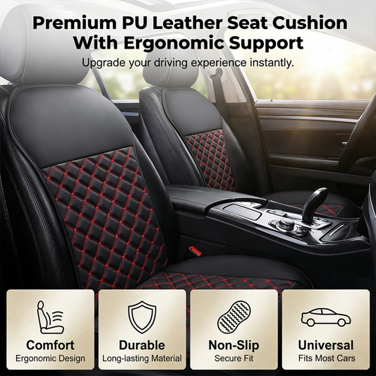 🚗 50% OFF NOW! 💺 Universal PU Leather Car Seat Cushion – Comfortable support, durable PU & easy fit – Perfect for long drives & daily commutes ✨
