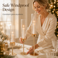 European Light Luxury Gold Candlestick Set of 3 Windproof Glass Candle Holder for Wedding Table Decor