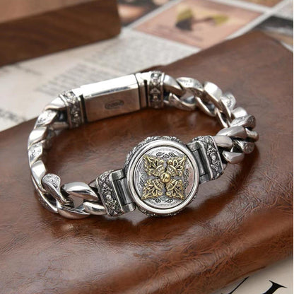 ⏳Time-Limited Special⏰Vintage Rotating Vajra Bracelet for Men – Retro Texture, Interactive Design, Stylish Gift 🧑